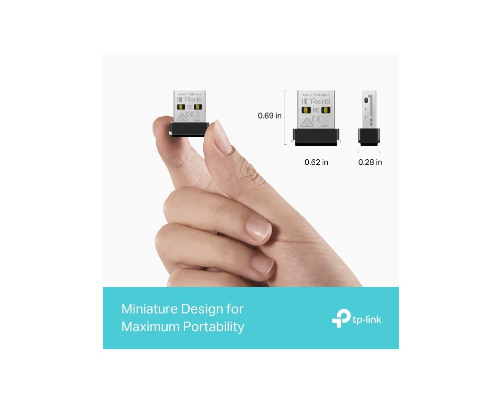 Мрежова карта TP-Link Archer TX1U Nano AX300 Wi-Fi 6 6