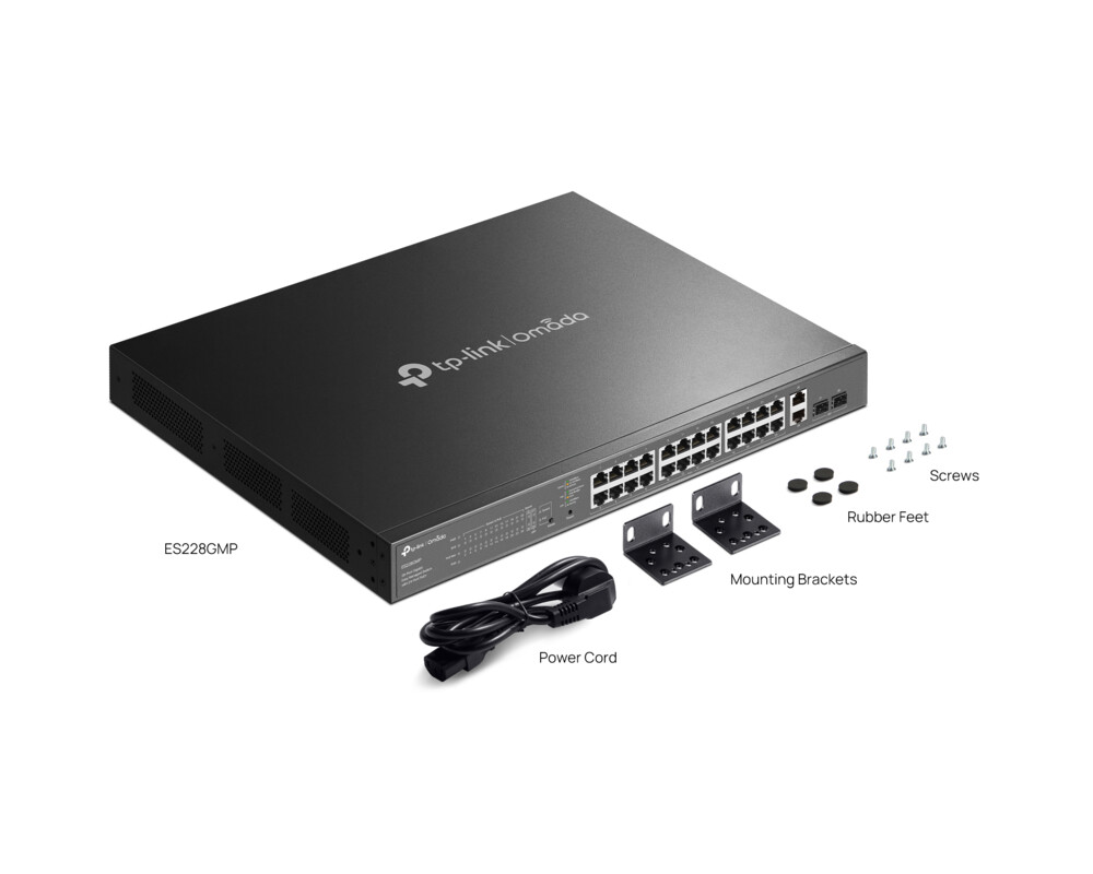 Switch (Комутатор) TP-Link Omada ES228GMP Gigabit Easy Managed Switch с 24 PoE+ порта 6