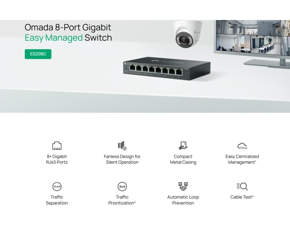 Switch (Комутатор) TP-Link Omada ES208G 8