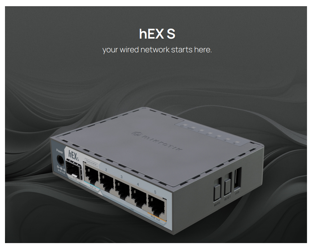 Рутер MikroTik hEX S (2025) E60iUGS 3