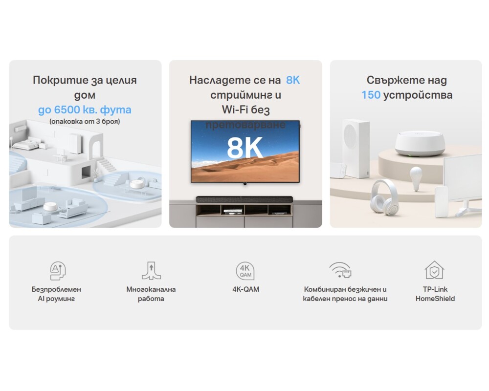 Рутер TP-Link Deco BE22(3-pack) BE3600 5