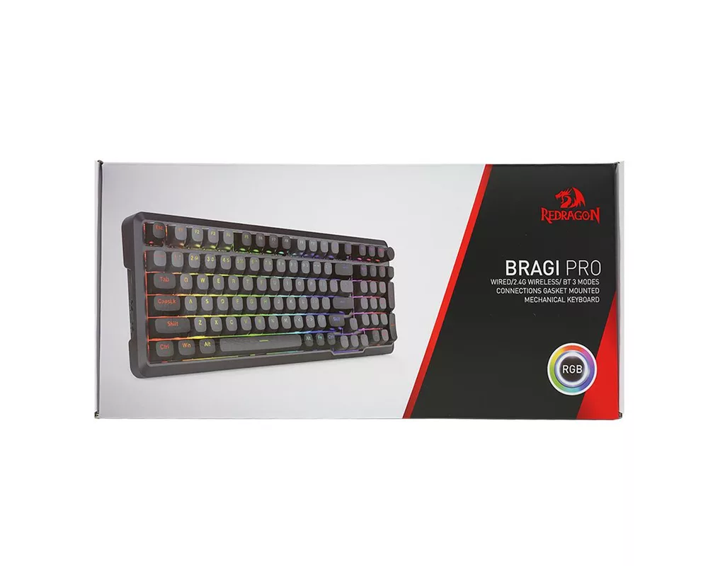Клавиатура Redragon Bragi Pro Bluetooth K688GB-RGB-PRO - черно/сиво 8