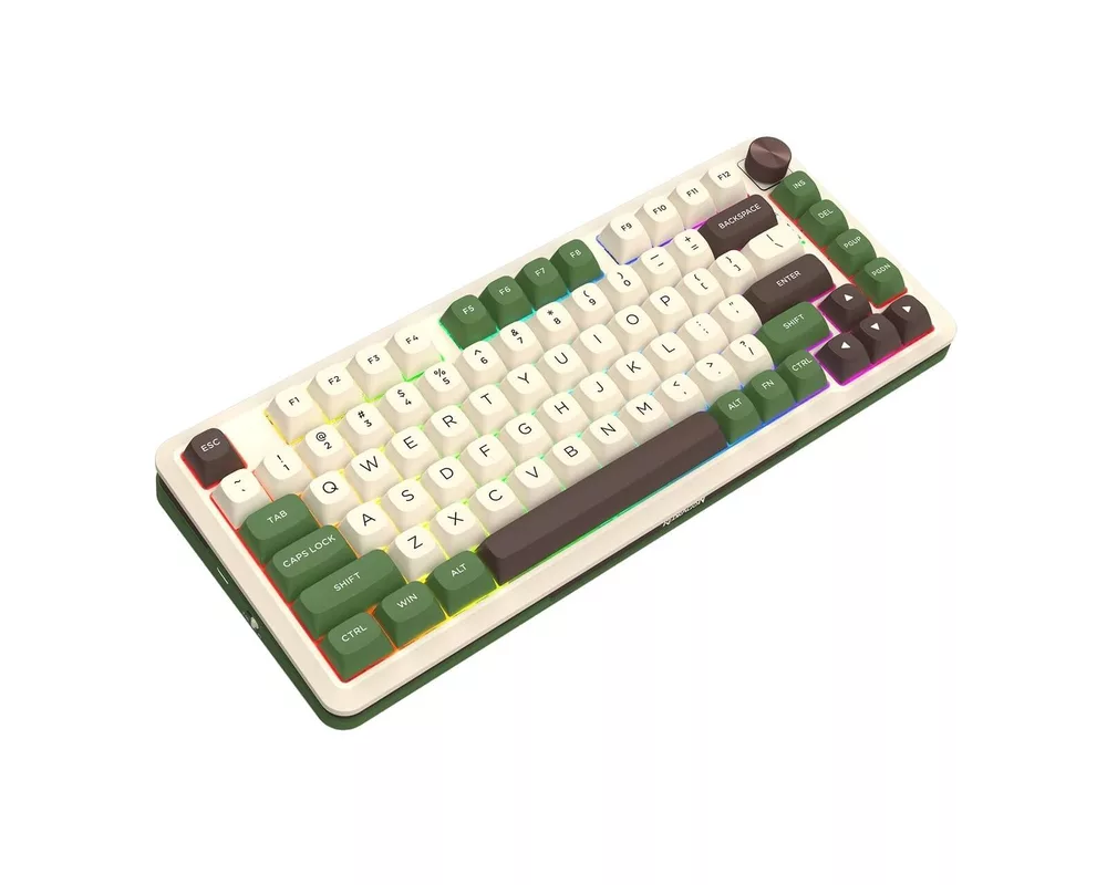 Клавиатура Redragon Cyrus Pro K681CGC-RGB-PRO с Bluetooth и безжична връзка, бяла със зелено и RGB осветление 5