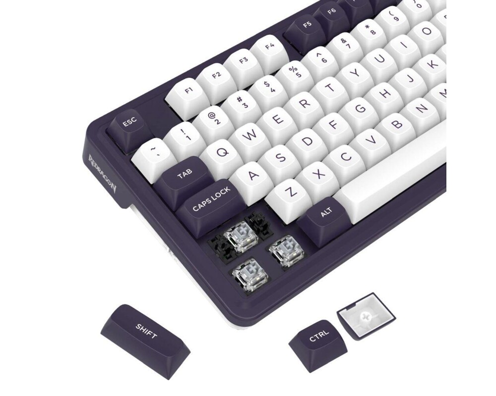 Клавиатура Redragon Finke K715 с Bluetooth и кабел, RGB осветление - черно/бяло 4