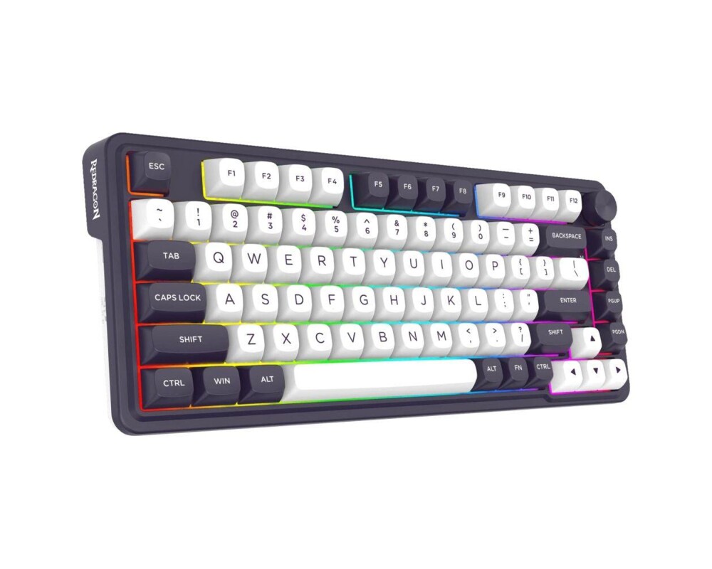 Клавиатура Redragon Finke K715 с Bluetooth и кабел, RGB осветление - черно/бяло 5