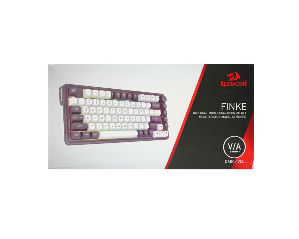 Клавиатура Redragon Finke K715 с Bluetooth и кабел, RGB осветление - черно/бяло 7