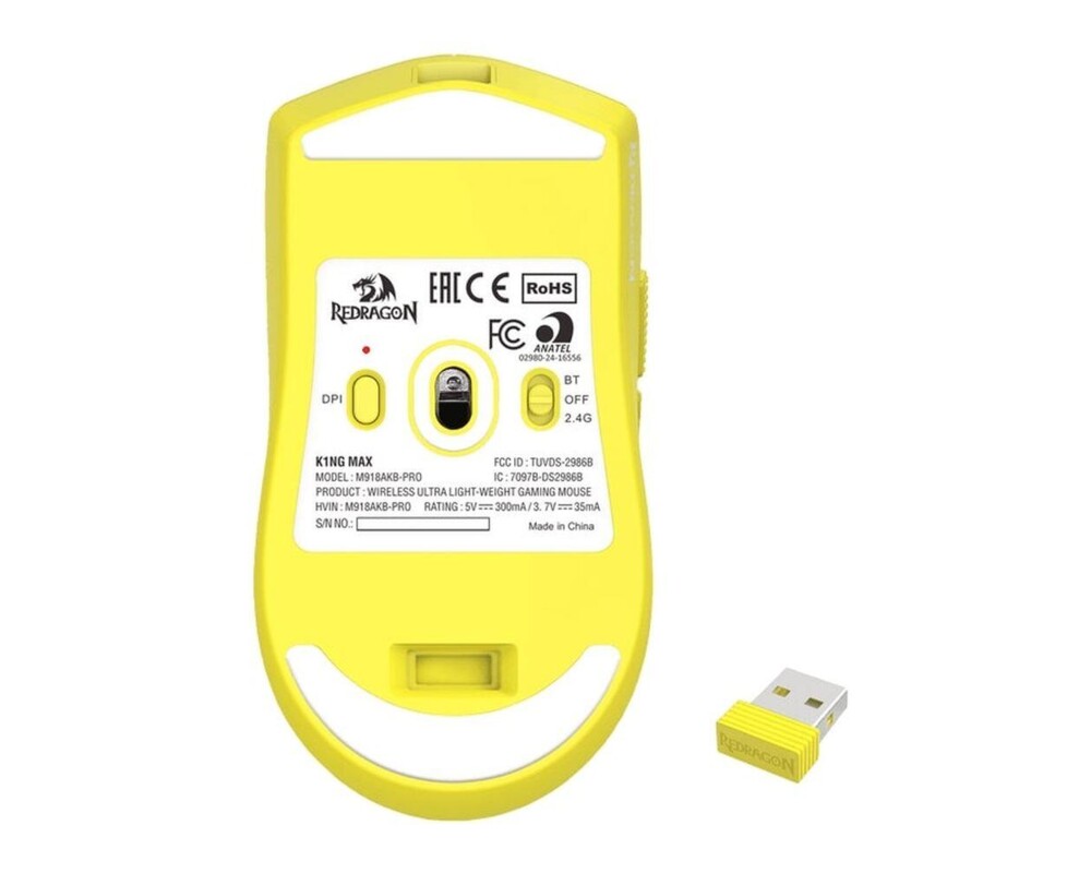 Мишка Redragon K1ng Max Anime M918AKB-PRO - жълта 5