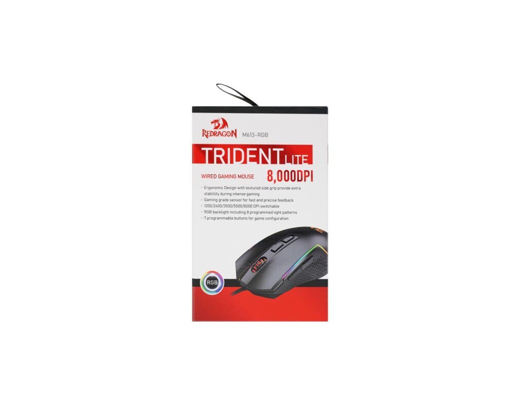 Мишка Redragon Trident Lite M613-RGB с RGB подсветка - черна 6