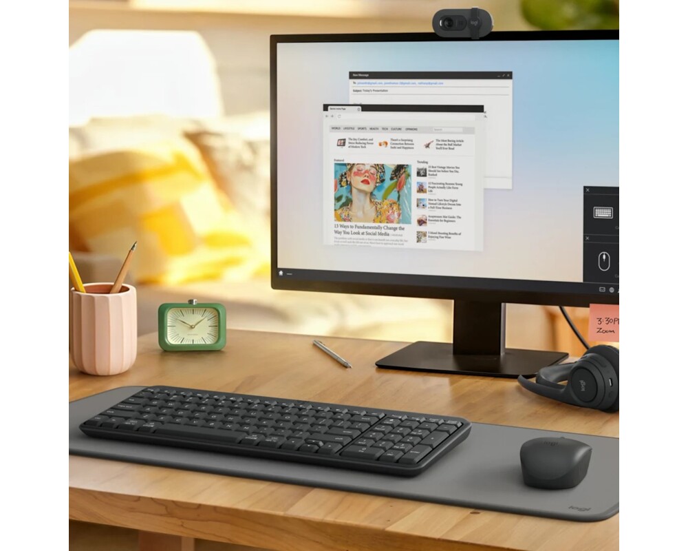Клавиатура Безжичен комплект Logitech MK250 Graphite - Кирилизирана 15