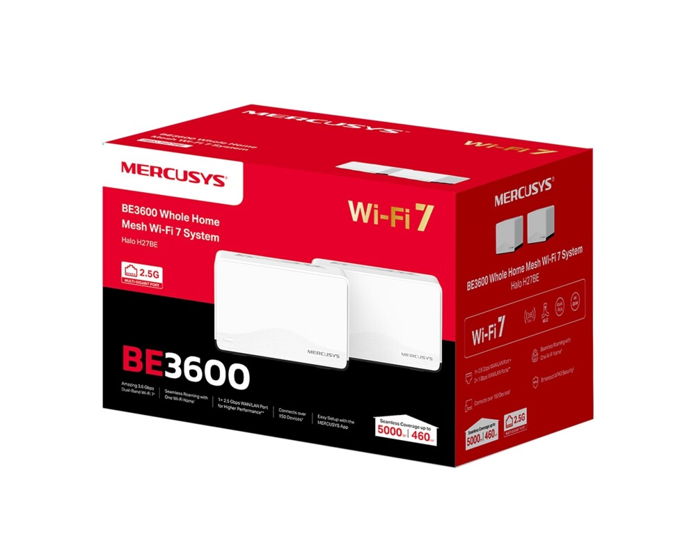 Рутер Mercusys Halo H27BE(2-pack) BE3600 9