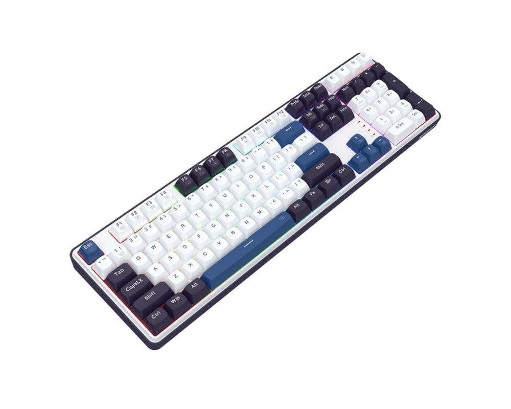 Клавиатура Redragon Wyvern K689WBB-RGB с RGB  подсветка - бяло/синьо 4