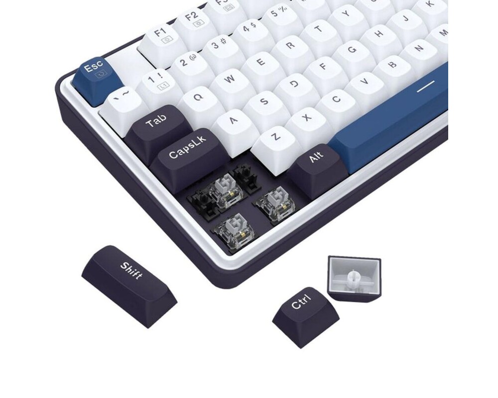 Клавиатура Redragon Wyvern K689WBB-RGB с RGB  подсветка - бяло/синьо 5