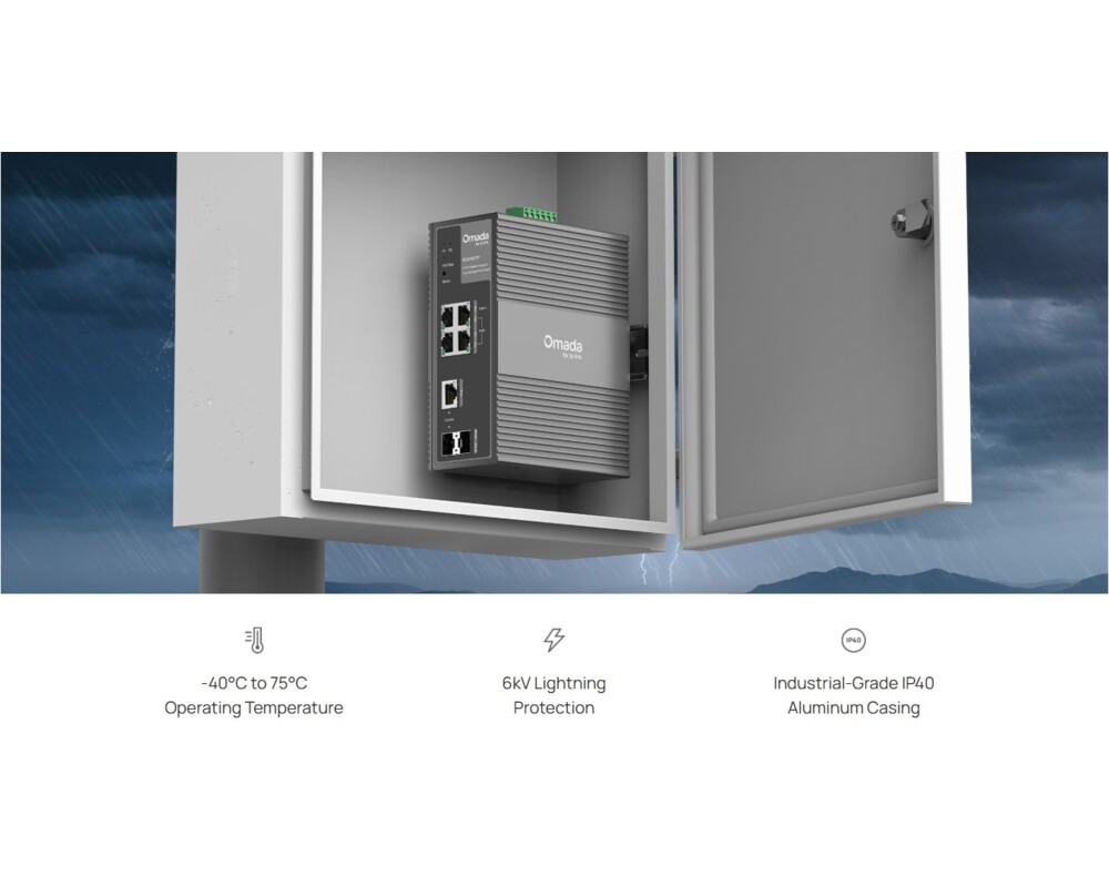 Switch (Комутатор) TP-Link Omada IES206GPP с 3 PoE+ порта и 1 PoE++ порта 11