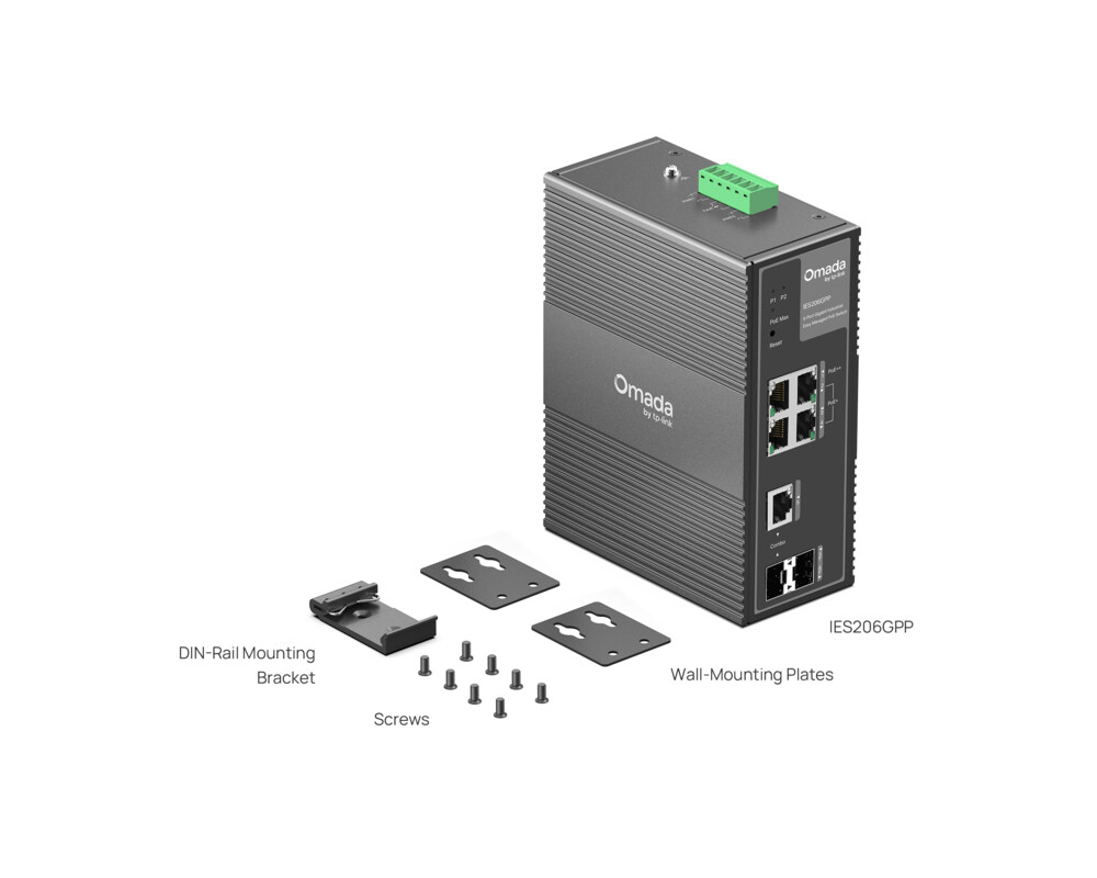 Switch (Комутатор) TP-Link Omada IES206GPP с 3 PoE+ порта и 1 PoE++ порта 6