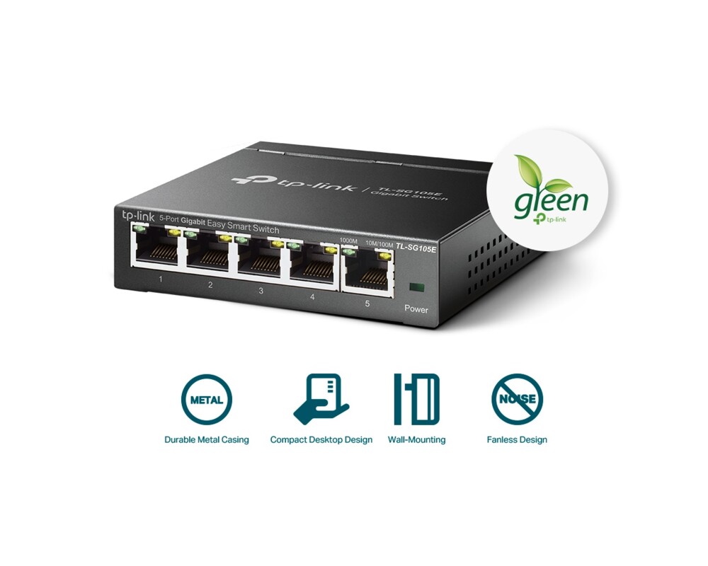 Switch (Комутатор) TP-Link TL-SG105E 5-Port Gigabit Easy Smart 4