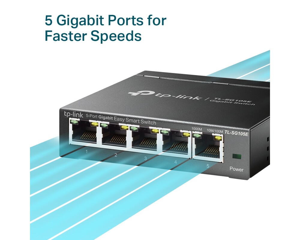 Switch (Комутатор) TP-Link TL-SG105E 5-Port Gigabit Easy Smart 3