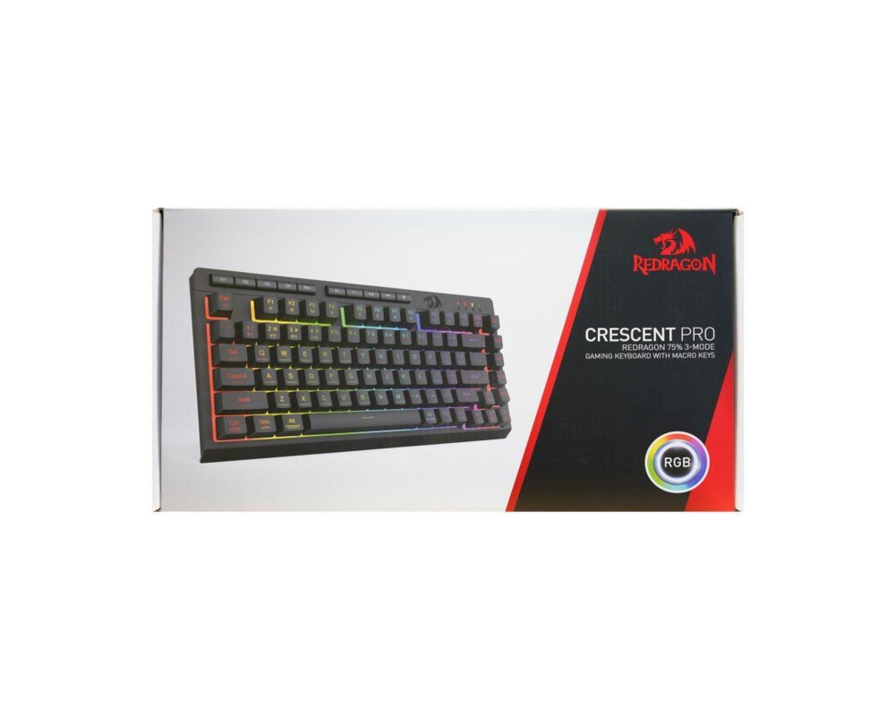 Клавиатура Redragon Crescent Pro K524RGB-PRO с кабел и безжична Bluetooth, RGB осветление - черна 10