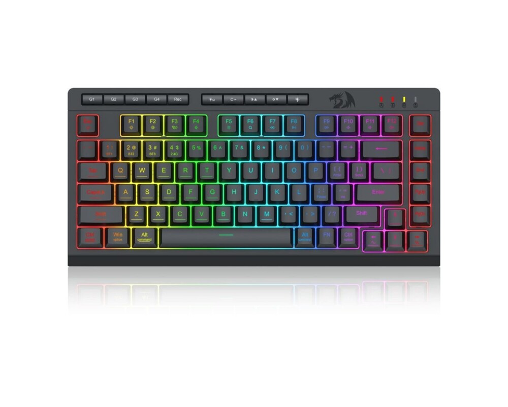 Клавиатура Redragon Crescent Pro K524RGB-PRO с кабел и безжична Bluetooth, RGB осветление - черна 2