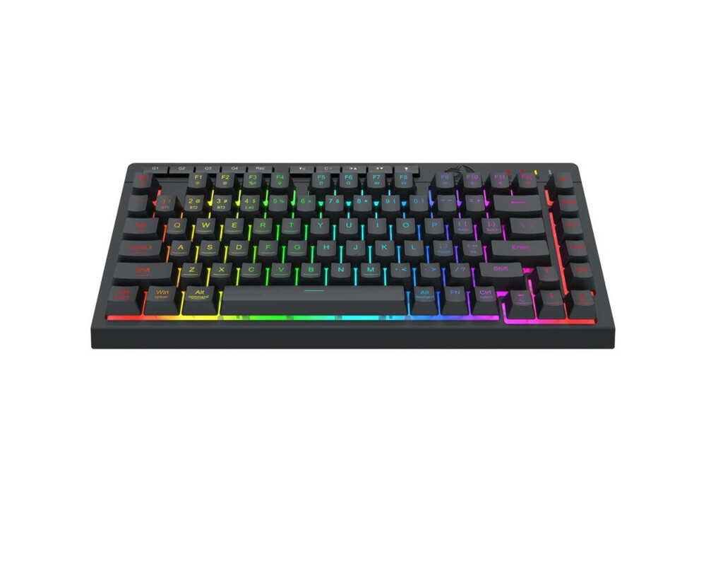 Клавиатура Redragon Crescent Pro K524RGB-PRO с кабел и безжична Bluetooth, RGB осветление - черна 5
