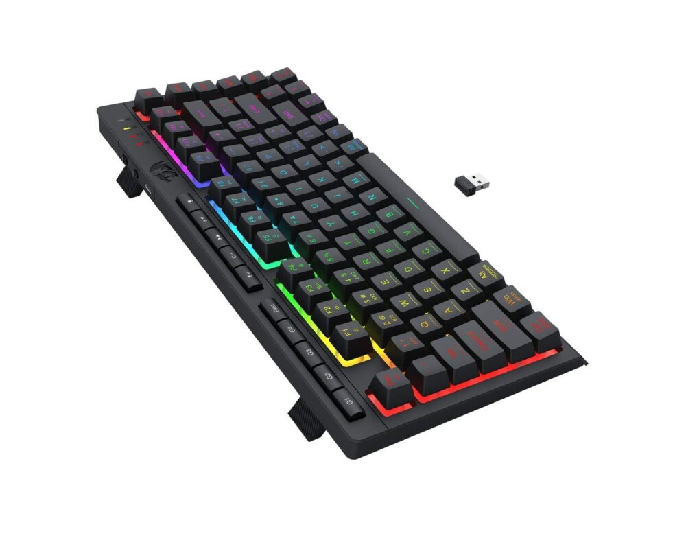 Клавиатура Redragon Crescent Pro K524RGB-PRO с кабел и безжична Bluetooth, RGB осветление - черна 6