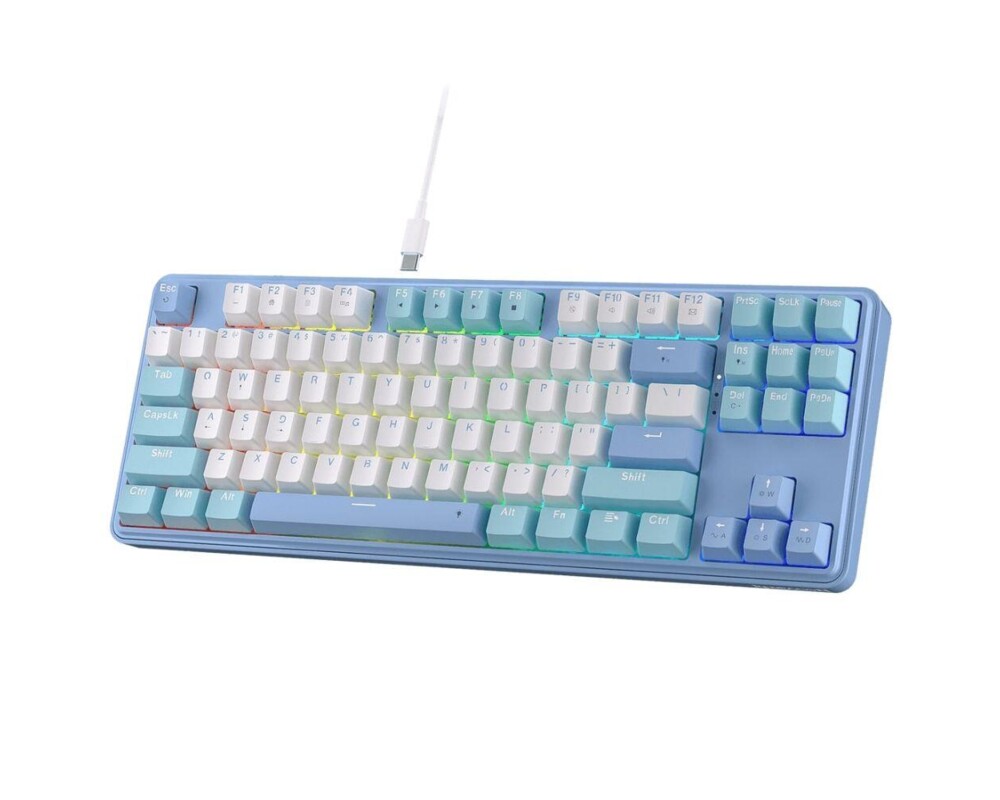 Клавиатура Redragon Star Blade K707WBB-RGB - синьо/бяло 5