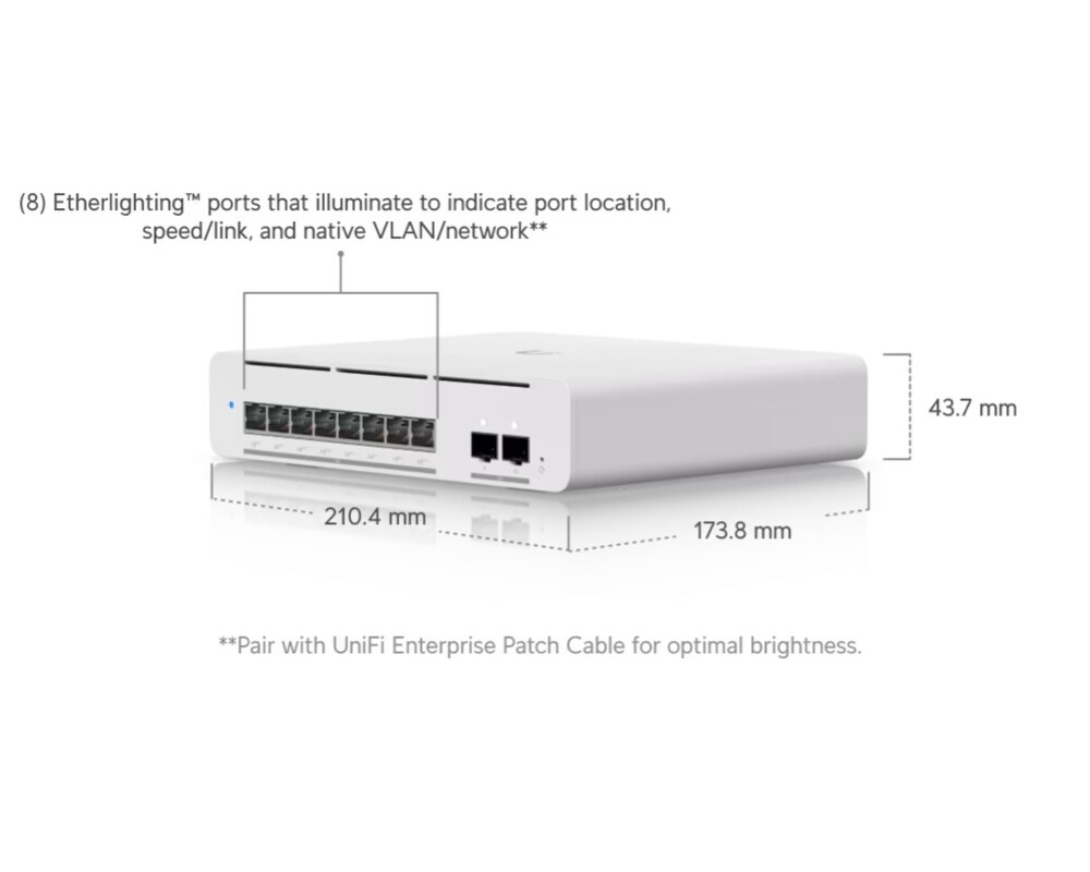 Switch (Комутатор) Ubiquiti Layer 3 Etherlighting USW-Pro-XG-8-PoE-EU 7
