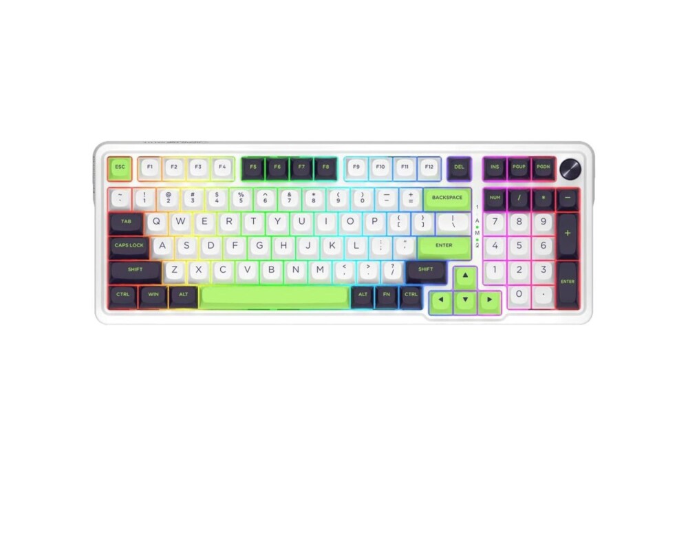 Клавиатура Redragon Eisa Max K686WBG-RGB-MAX RGB осветление - бяло/зелено