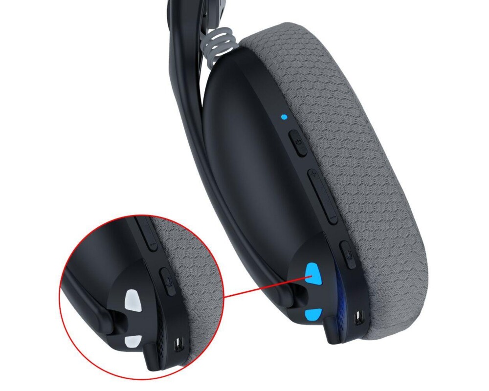 Слушалки Redragon Skuld Pro H878BG с кабел и безжична Bluetooth подсветка - черни 6