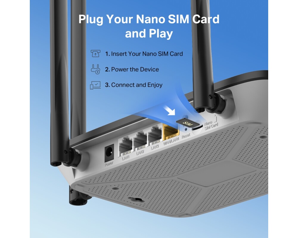 Рутер Mercusys MB115-4G 300 Mbps 6