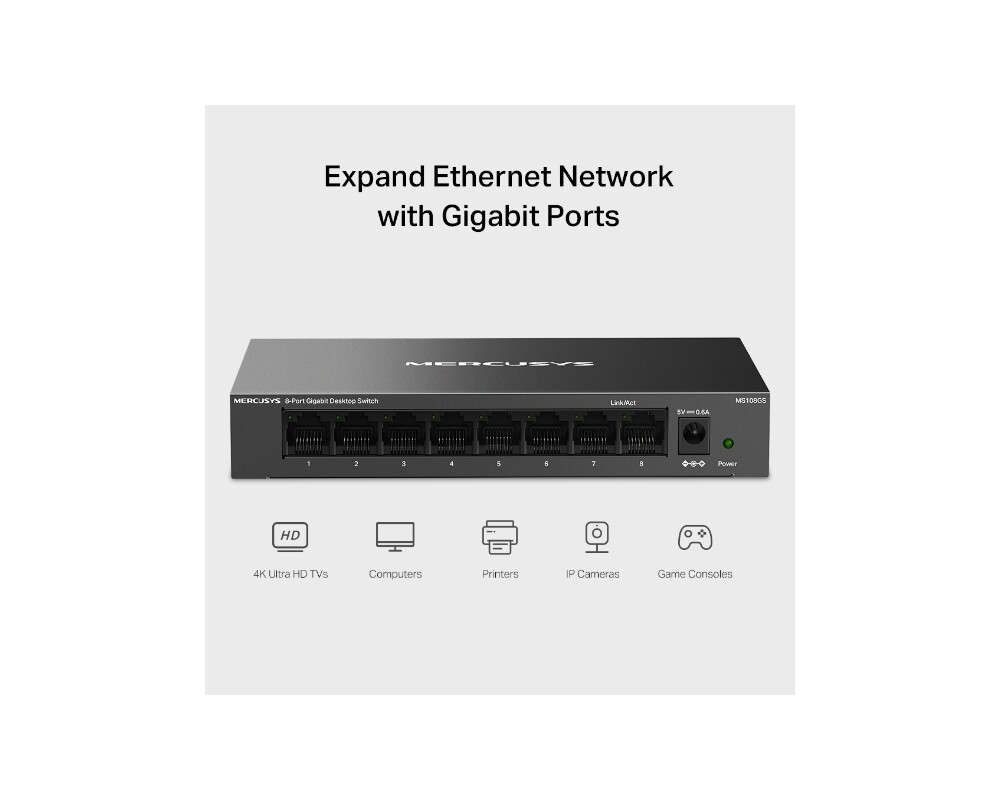 Switch (Комутатор) Mercusys MS108GS 5