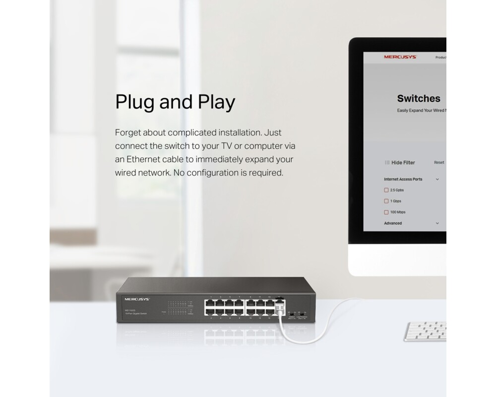 Switch (Комутатор) Mercusys MS116GS 7