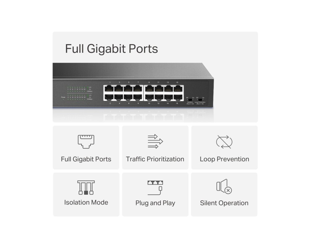 Switch (Комутатор) Mercusys MS116GS 4