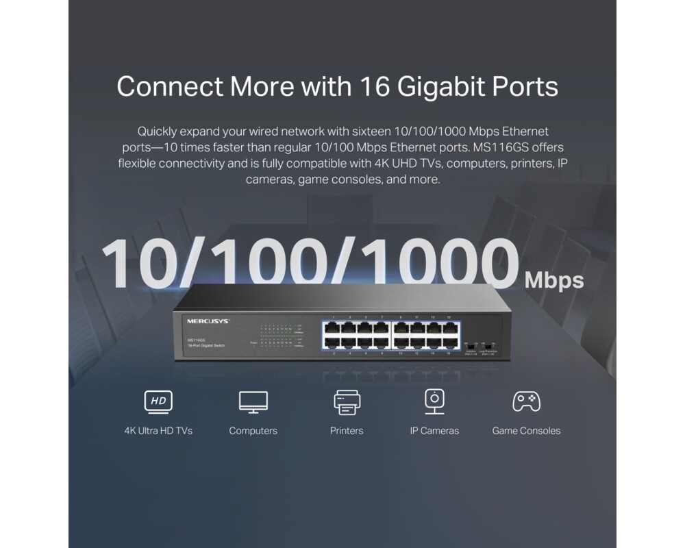 Switch (Комутатор) Mercusys MS116GS 5