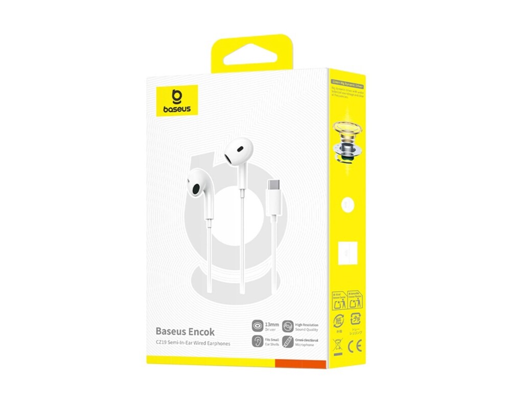 Слушалки Baseus Encok CZ19 USB-C с кабел A00182201213-00 - бели 8