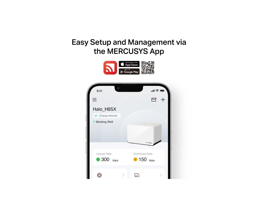 Рутер Mercusys Halo H85X(3-pack) AX3000 8