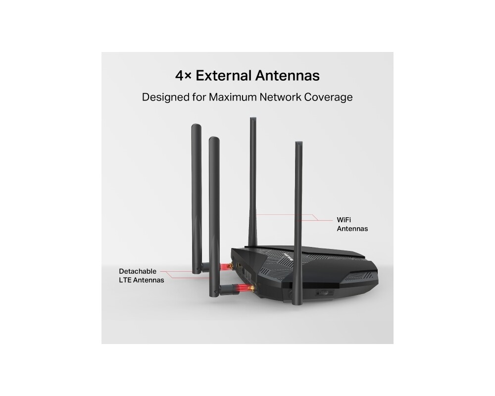 Рутер Mercusys MB235-4G 4G+ Cat6 AC1200 Dual Band Gigabit 8