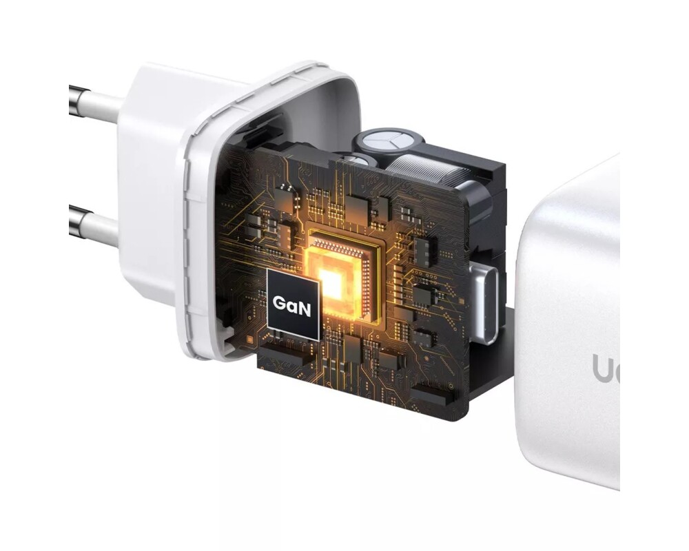 Зарядно Ugreen CD294 220V 2xUSB-C, GaN, 45W, PD, NEXODE 15327 - бяло 5