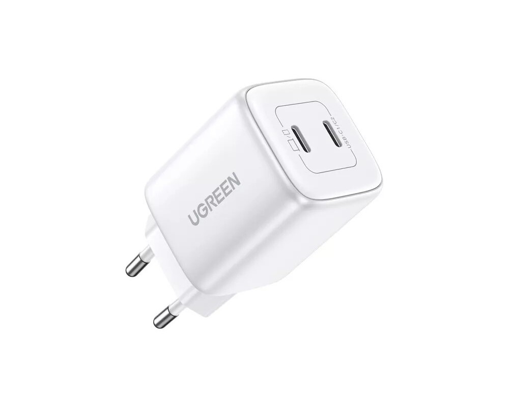 Зарядно Ugreen CD294 220V 2xUSB-C, GaN, 45W, PD, NEXODE 15327 - бяло 2
