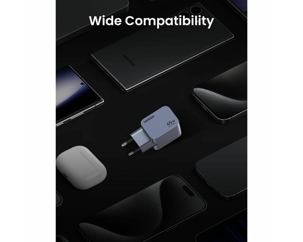 Зарядно Ugreen X707 NEXODE PRO 35008, 220V 2xUSB-C, GaN, 45W 3