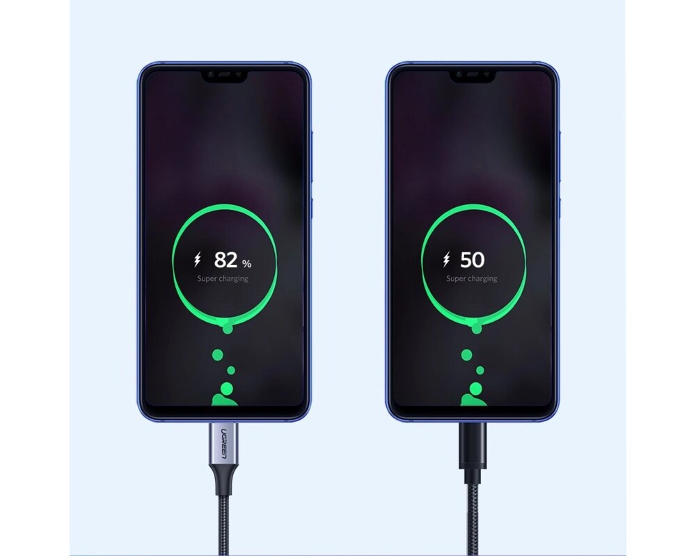 Кабел Ugreen US288 60126 USB-A към USB-C – 1 м - сив 4