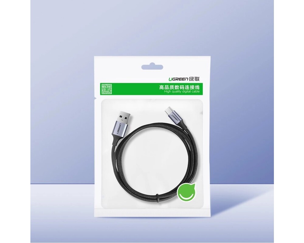 Кабел Ugreen US288 60126 USB-A към USB-C – 1 м - сив 8