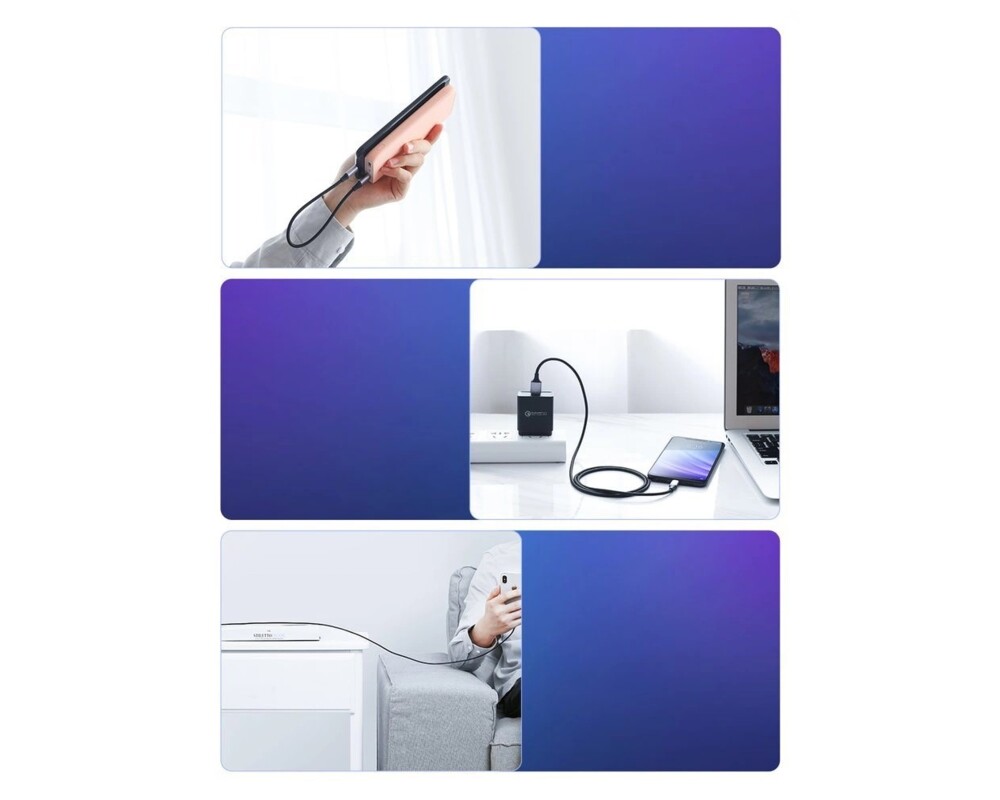 Кабел Ugreen US288 60126 USB-A към USB-C – 1 м - сив 7