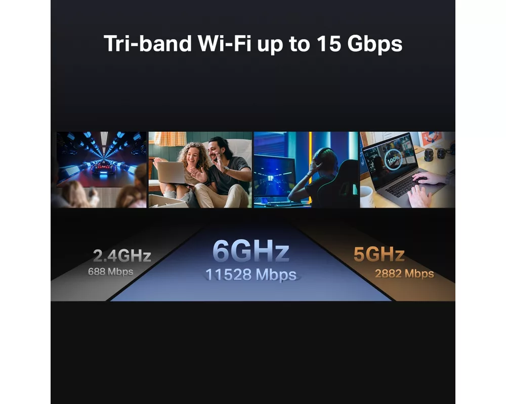 Рутер TP-Link Archer BE700 BE15000 3-лентов 6