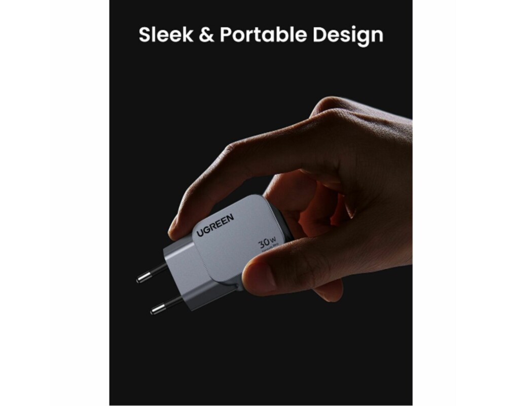 Зарядно Ugreen X703 35006 - 220V 1xUSB-C,GaN,30W, NEXODE PRO 4