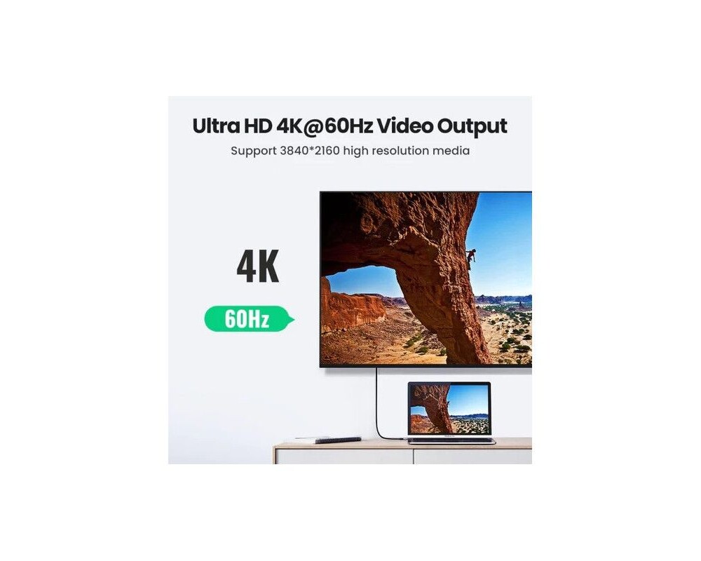 Кабел Ugreen US355 80150 USB-C 3.1 Gen 2 / USB-C 3.1 Gen 2, 1 м, 100W - черен 4