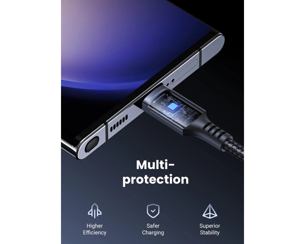 Кабел Ugreen US567 15373 USB-C към USB-C, 60W, 1м 4