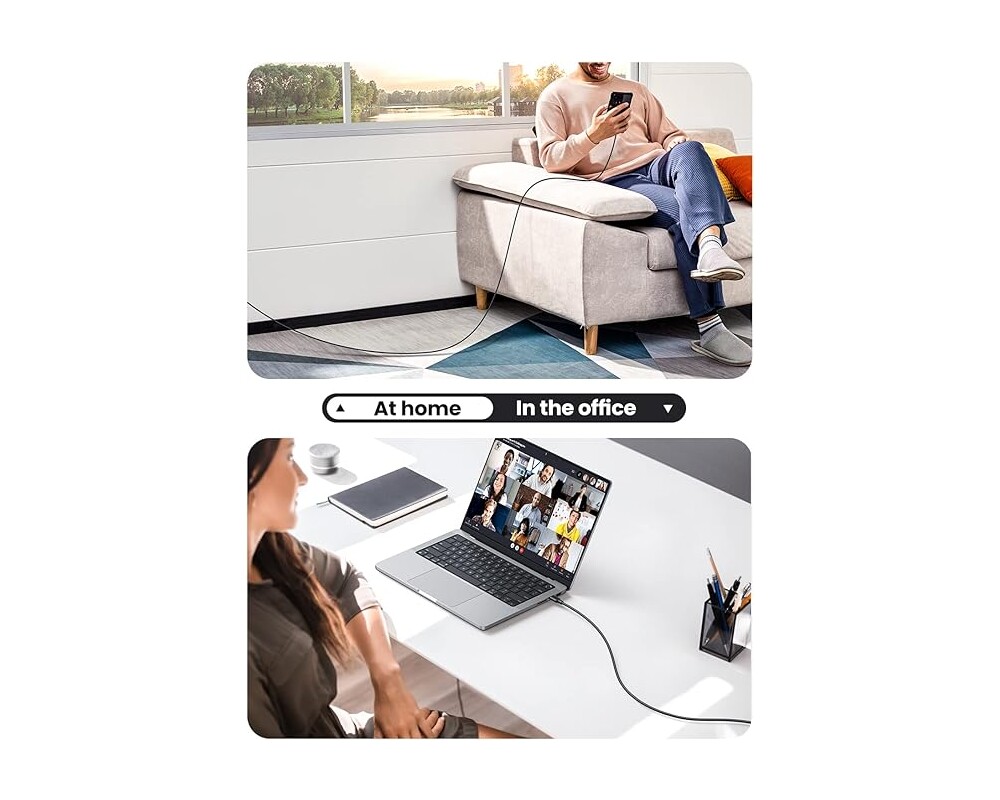 Кабел Ugreen US286 50997 USB-C/USB-C 3А,DATA,1м - черен 6