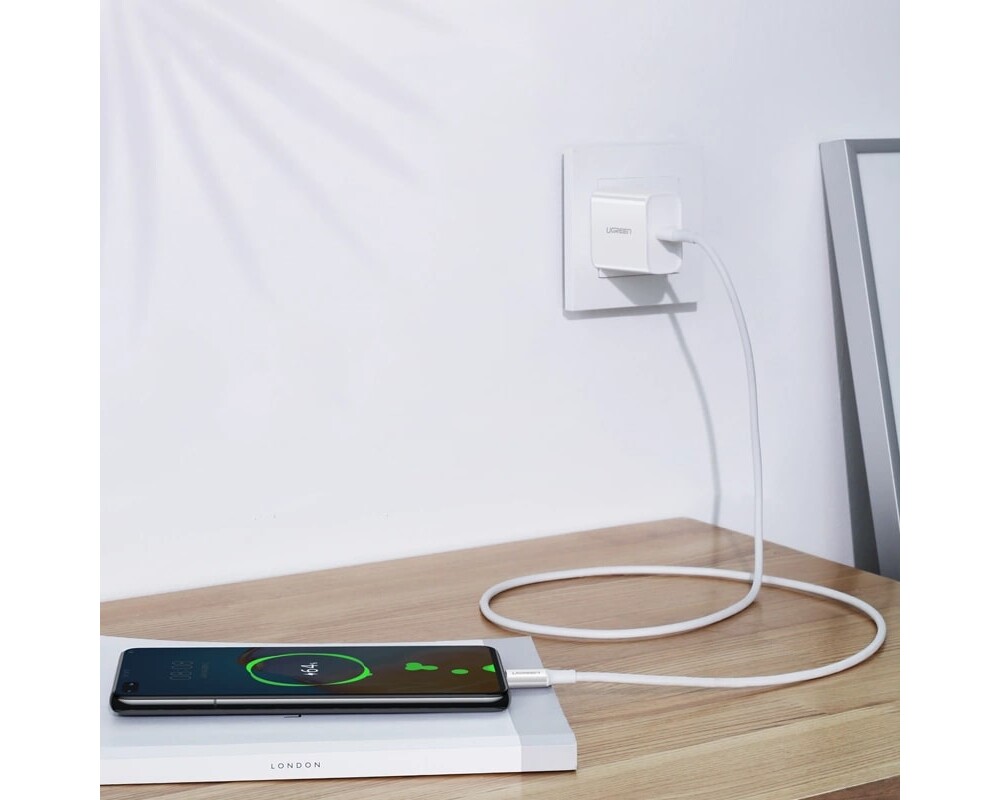 Кабел Ugreen US300 60552, USB-C/USB-C 5А,DATA, 2м - бял 4