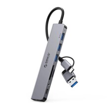  Докинг станция Orico YSA8-U3 USB-A/USB-C Hub 3xUSB-A 2.0 + 1x USB-A 3.0 + 1x USB-C 2.0 + 1x 3.5mm Audio + 2x TF&SD - сив 855302 YSA8-U3 на топ цена - PIC.bg
