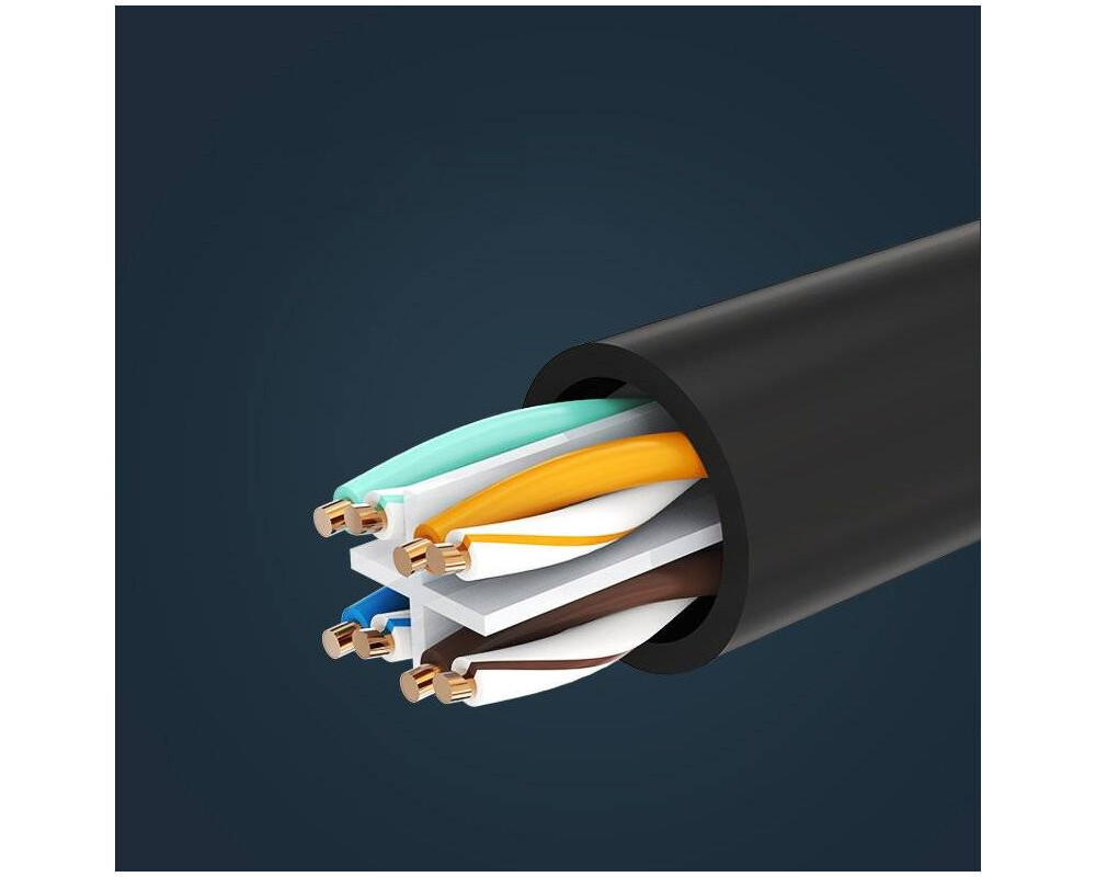 Мрежов кабел Ugreen Ethernet RJ45 Cat 6 FTP 1000Mbps 2м (NW112 11281) - черен 10